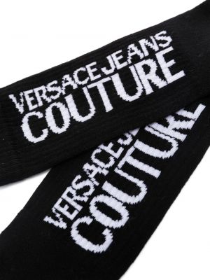 Chaussettes en tricot Versace Jeans Couture noir