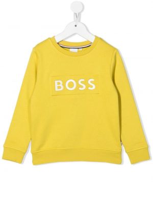 Hoodie Boss Kidswear giallo