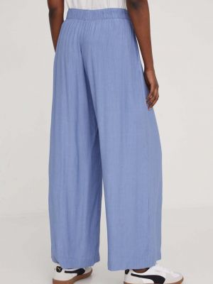 Kalhoty s vysokým pasem Abercrombie & Fitch modré