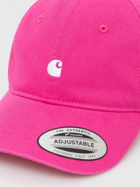 Бавовняна кепка з аплікацією Carhartt Wip рожева