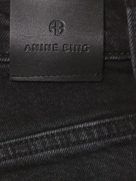 Straight fit džíny s vysokým pasem Anine Bing černé