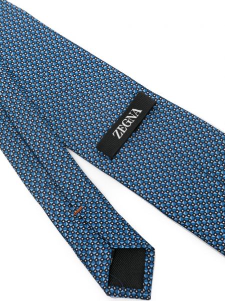 Cravate en jacquard Zegna bleu
