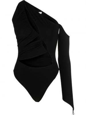 Asymmetrisk body i jersey Manuri svart