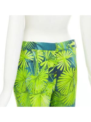 Pantalones de viscosa Versace Pre-owned verde