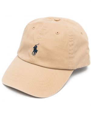 Taškuotas šilkinis siuvinėtas kepurė su snapeliu Polo Ralph Lauren