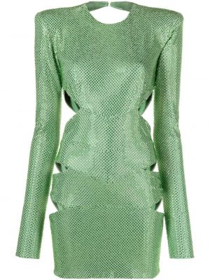 Mini-abito con cristalli Alexandre Vauthier verde