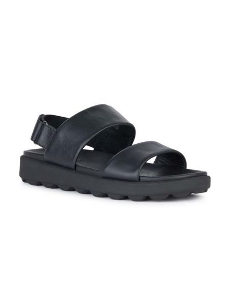 Usnjene sandali Geox črna