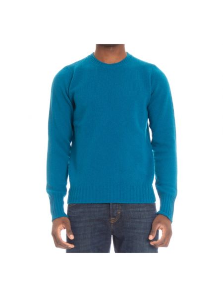 Sweter z okrągłym dekoltem Drumohr niebieski