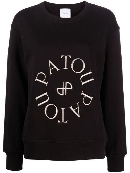 Sweatshirt mit rundem ausschnitt Patou schwarz