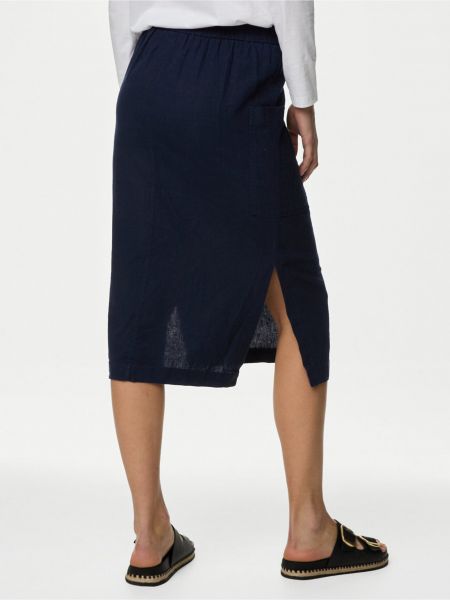 Midi sukně Marks & Spencer modrý
