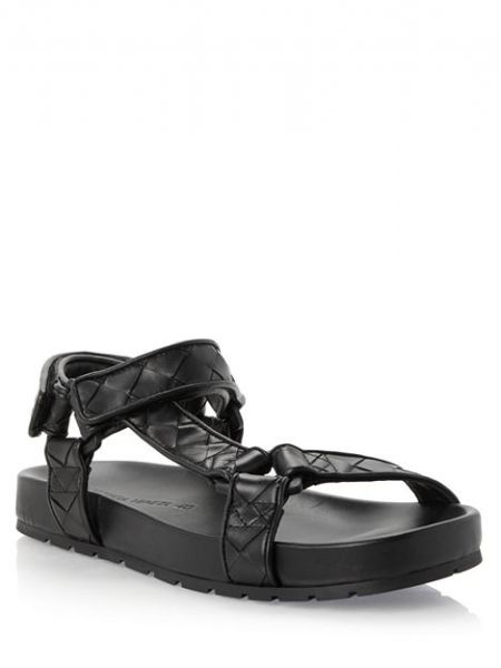Кожаные сандалии Bottega Veneta черные