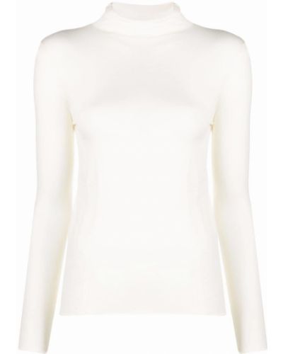 Jersey de cuello vuelto de tela jersey Aspesi blanco