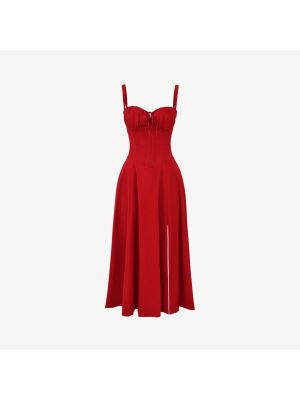 Платье миди Carmen из эластичного хлопка со сборками на чашках House Of Cb красный