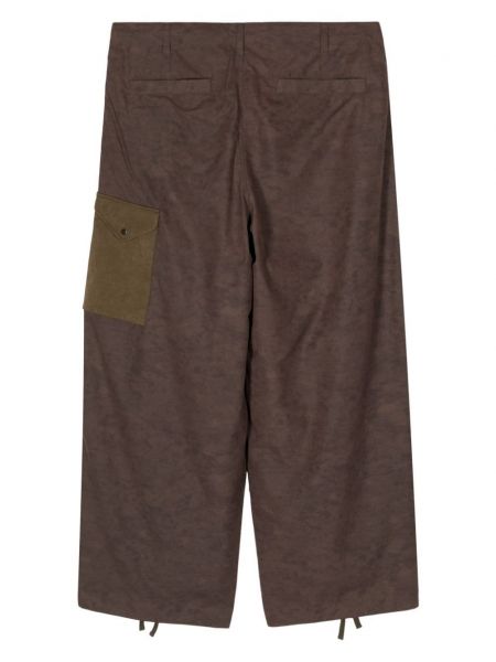 Pantalon à imprimé large à imprimé camouflage Ten C marron
