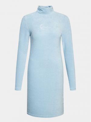 Menčestrové priliehavé šaty Karl Kani modrá