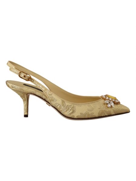 Slingback pumps mit kristallen Dolce & Gabbana gold