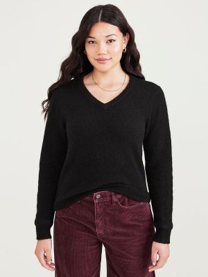Jersey de lana de alpaca de tela jersey Dockers negro
