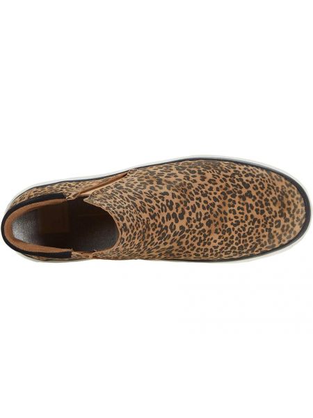 Леопардовые замшевые кроссовки Dolce Vita черные