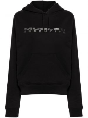 Jersey hoodie Mugler schwarz