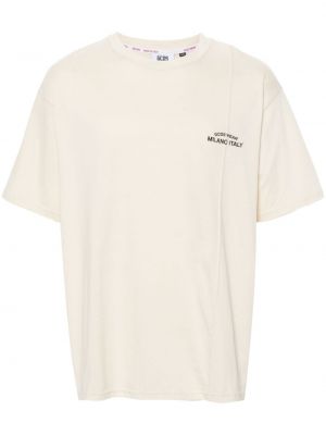Medvilninis siuvinėtas marškinėliai Gcds balta