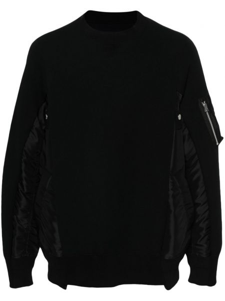 Rund hals sweatshirt med rund hals Sacai sort