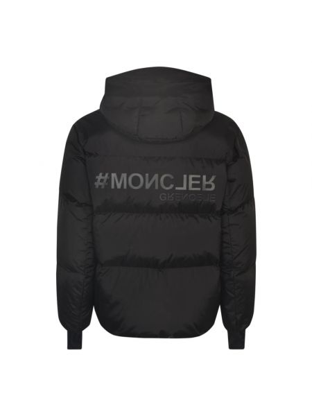 Pikowana kurtka puchowa Moncler czarna
