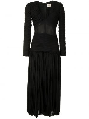 Плисирана коктейлна рокля Khaite черно