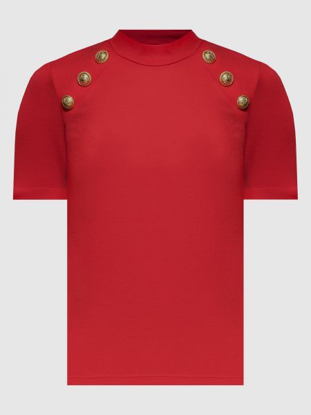Красная футболка Balmain