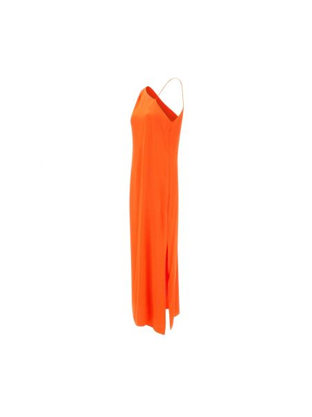 Sukienka midi Calvin Klein pomarańczowa