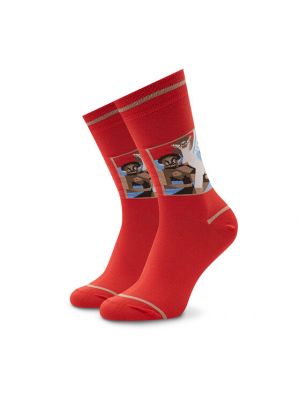Ψηλές κάλτσες Stereo Socks κόκκινο
