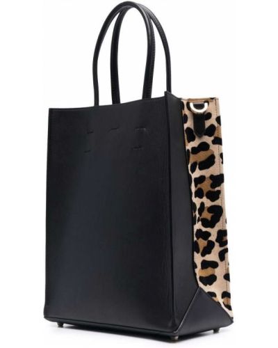 Bolso shopper con estampado leopardo Nº21 negro