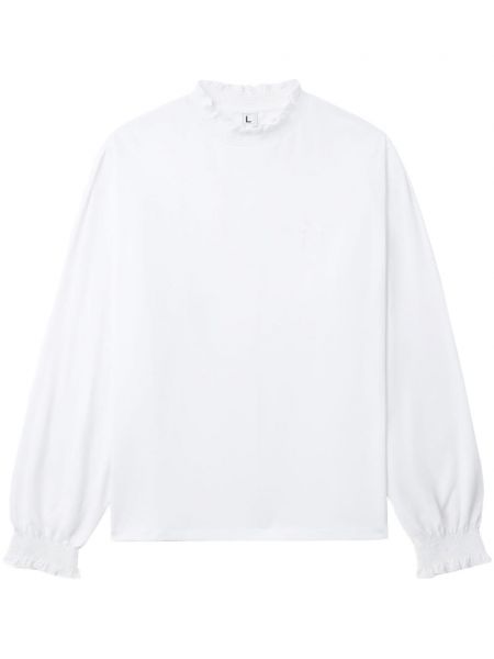 Bluza bawełniana z falbankami Random Identities biała