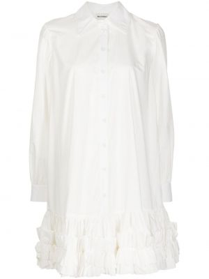 Μάξι φόρεμα με κουμπιά Molly Goddard λευκό