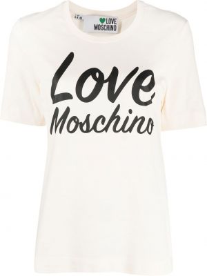 Trykt bomull t-skjorte Love Moschino