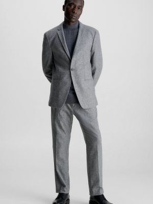 Фланелевий вовняний піджак Calvin Klein сірий