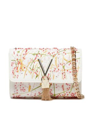 Pisemska torbica z vezenjem Valentino bela