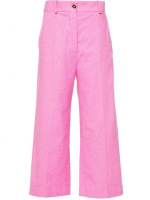 Pantaloni cu picior drept Patou roz