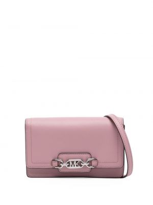 Crossbody väska i läder Michael Kors rosa