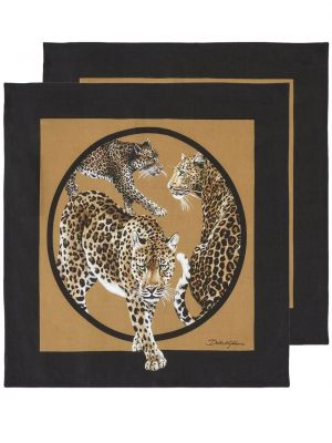 Raštuotas šalikas leopardinis Dolce & Gabbana
