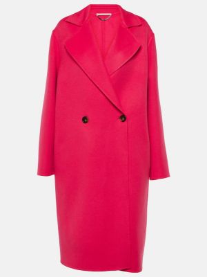 Gyapjú kabát Stella Mccartney rózsaszín