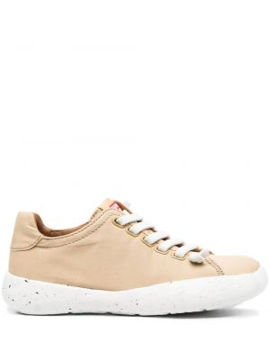 Spitzen schnür sneaker Camper beige