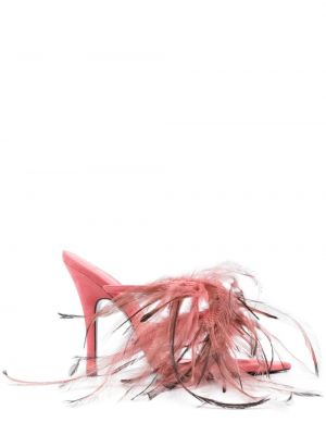 Usnjene sandali The Attico roza