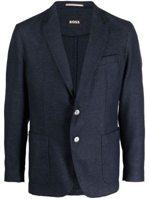 Ull lang blazer Boss blå