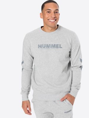 Меланжов пуловер Hummel сиво