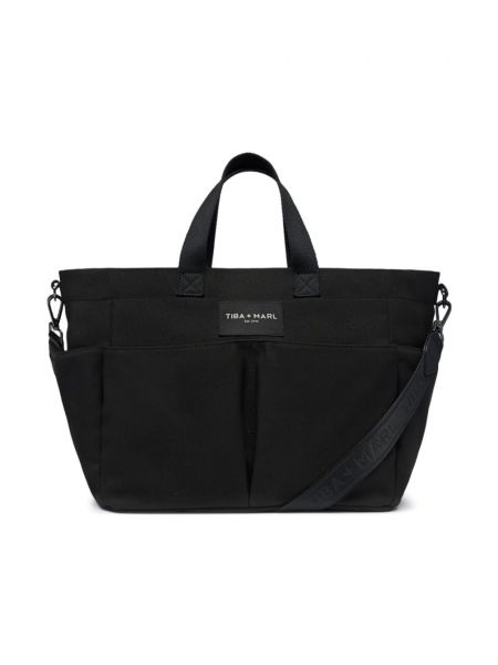 Nakupovalna torba Tiba + Marl črna