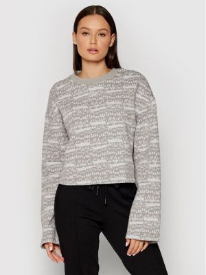Raštuotas sportinis džemperis ilgomis rankovėmis oversize Reebok pilka
