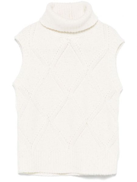 Strikket tanktop Fabiana Filippi hvid