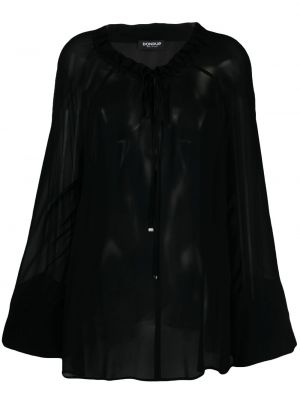 Прозрачна блуза Dondup черно