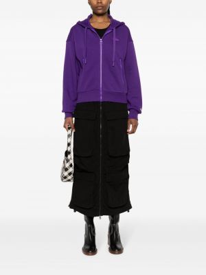 Kapučdžemperis ar rāvējslēdzēju Lacoste violets