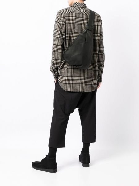 Kožená kabelka Discord Yohji Yamamoto černá